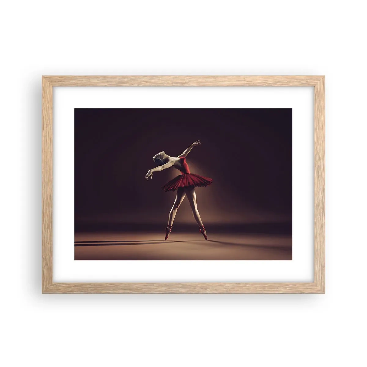 Een poster in een licht eiken lijst - Een prima ballerina - 40x30 cm