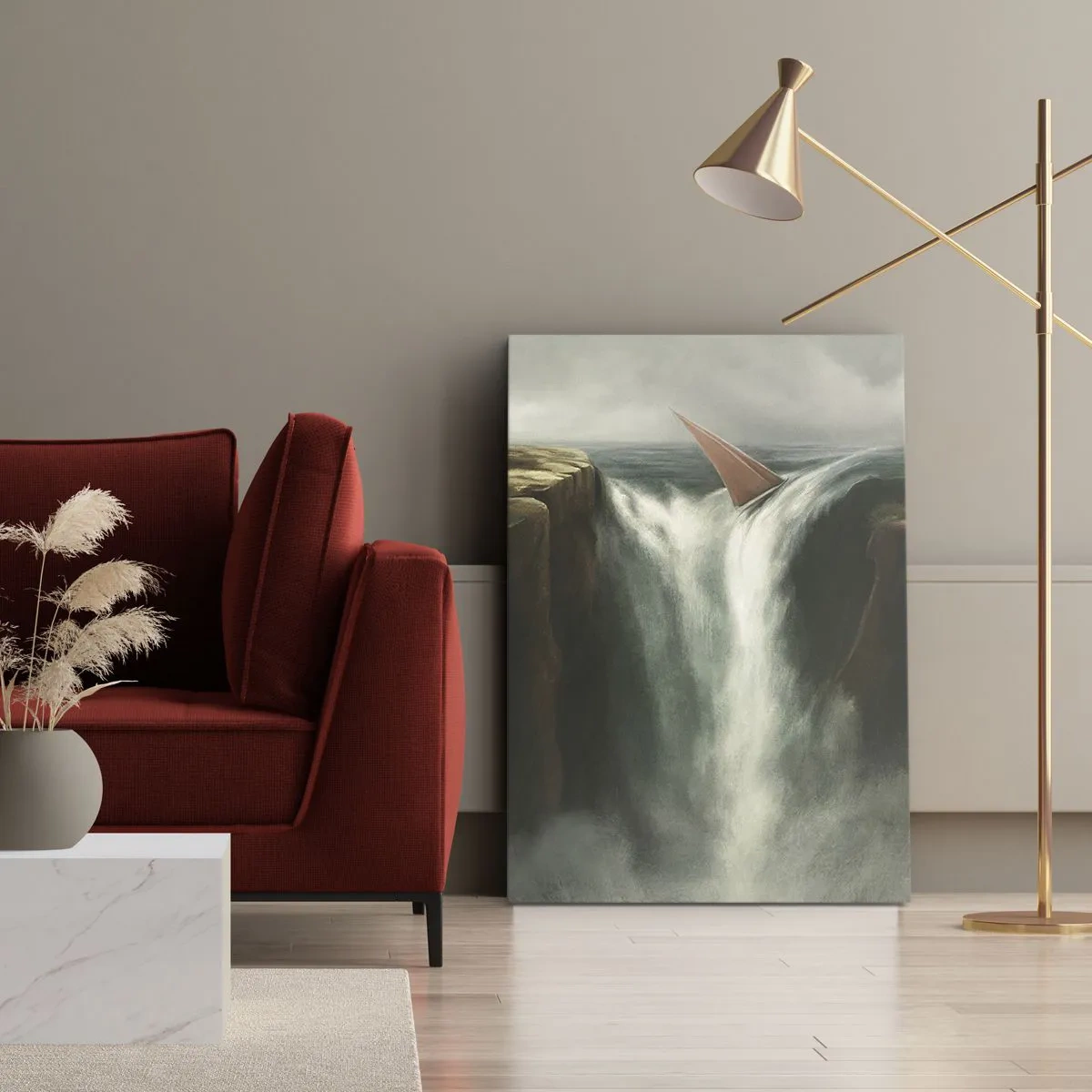 Schilderen op canvas - Een waarschuwing voor het leven - 70x100 cm