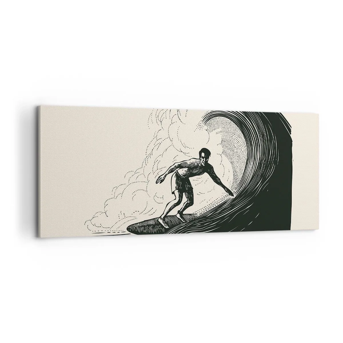 Schilderen op canvas - Koning van de golf - 100x40 cm