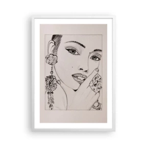 Poster in een witte lijst - Het mooiste juweeltje - 50x70 cm