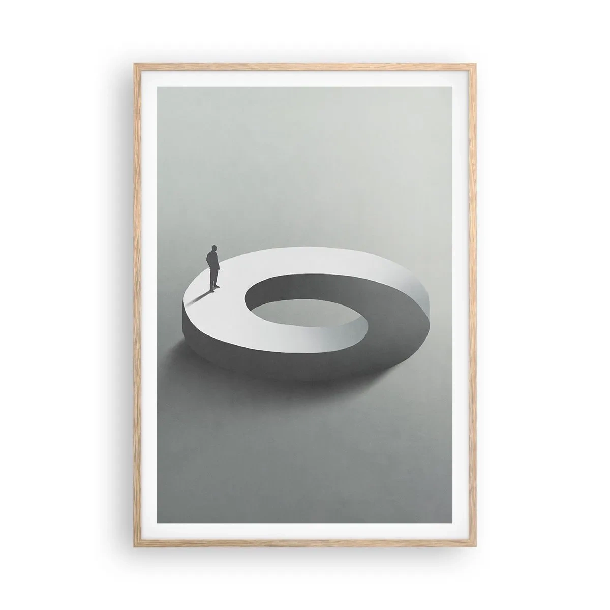 Een poster in een licht eiken lijst - En wees hier slim - 70x100 cm