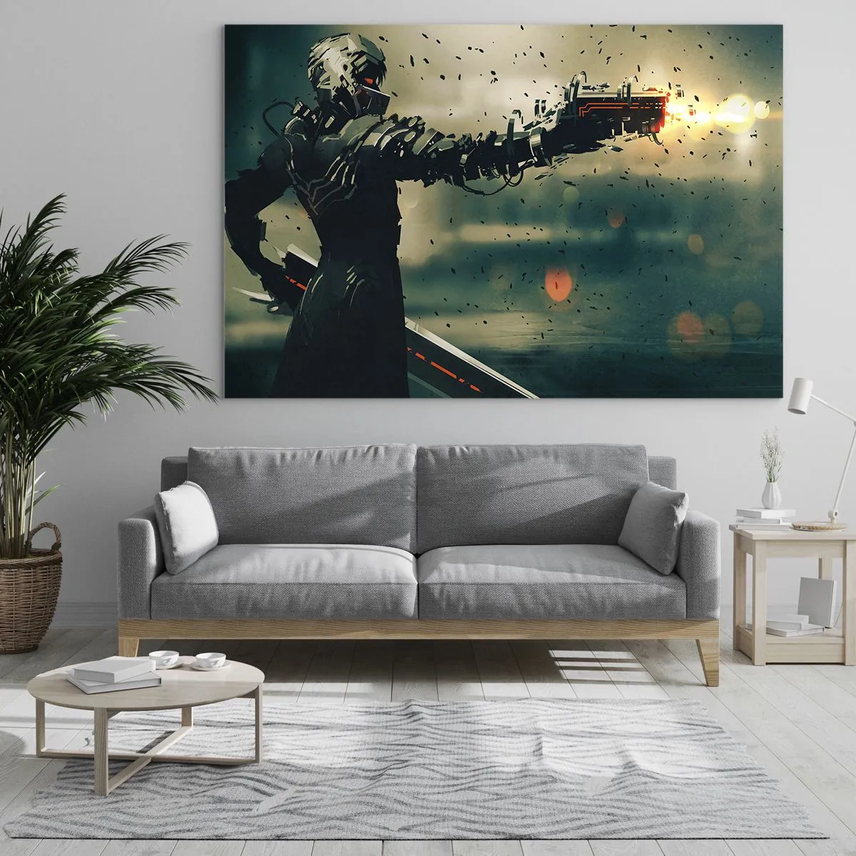 Schilderen op glas - Dodelijke wapens - Je eigen Terminator - 100x70 cm