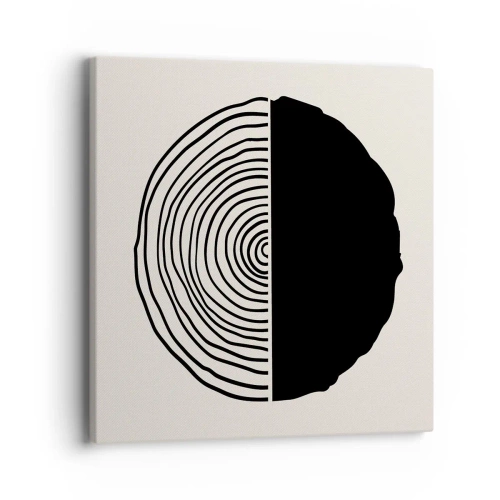 Schilderen op canvas - Half om half - 40x40 cm