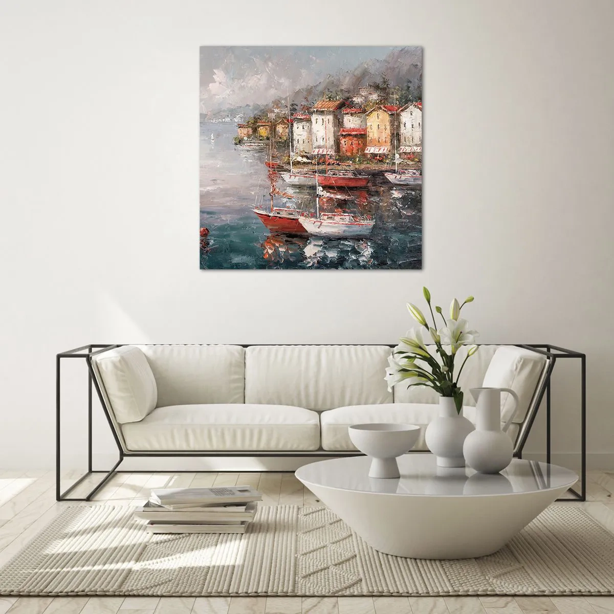 Schilderen op glas - Romantisch toevluchtsoord - 70x70 cm
