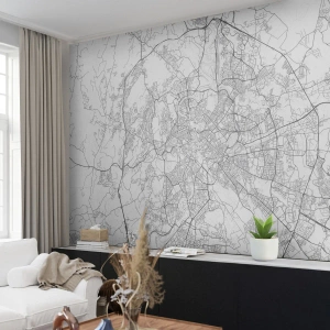 Fotobehang op maat Premium Canvas - Romeinse cirkel - Stad, Stadskaart, Rome