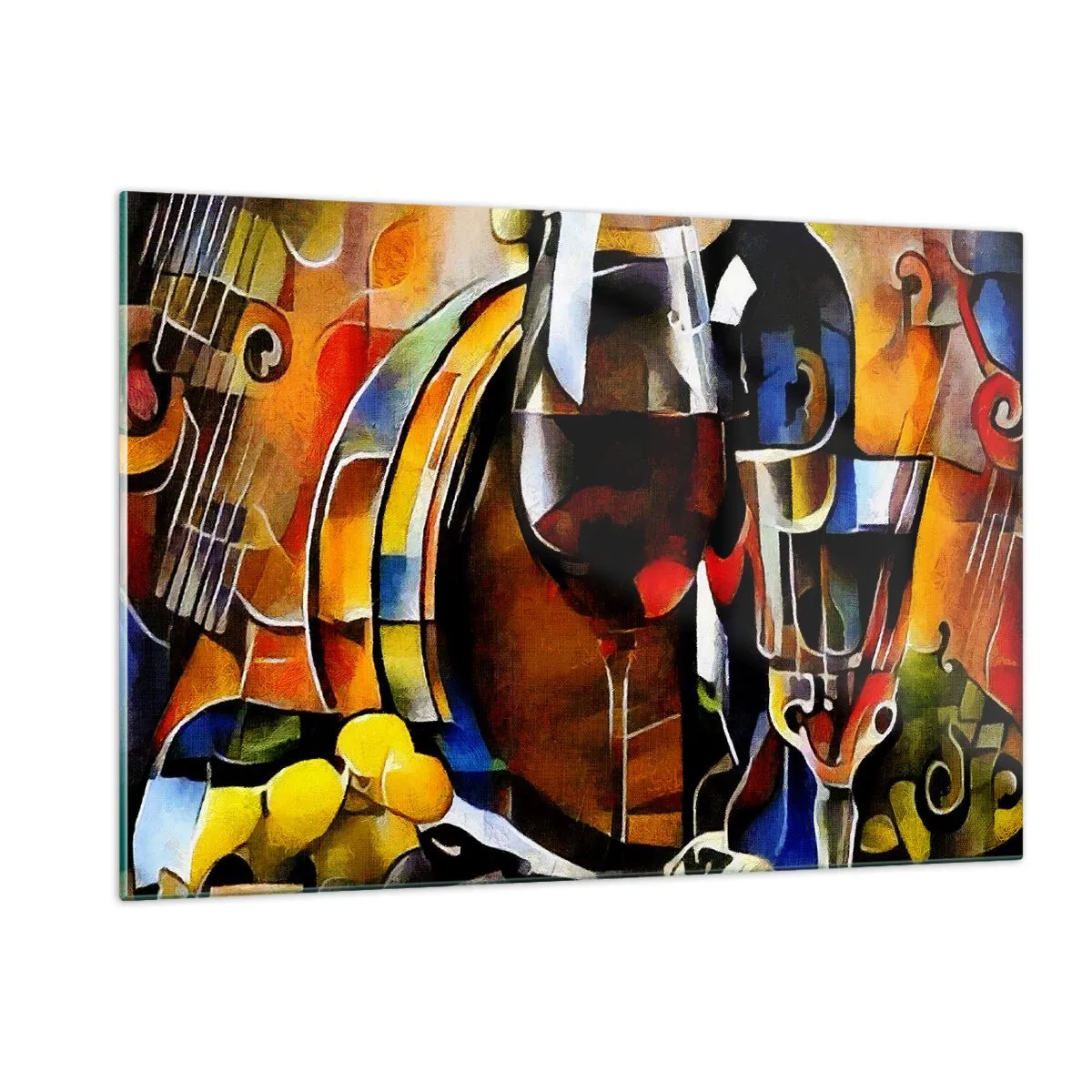 Schilderen op glas - En de wereld krijgt kleuren - 120x80 cm