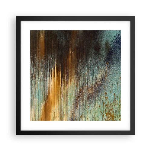 Poster in een zwarte lijst - Een niet toevallig kleurrijke compositie - 40x40 cm