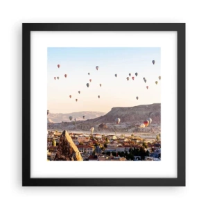 Poster in een zwarte lijst - Als schepen in de lucht - 30x30 cm