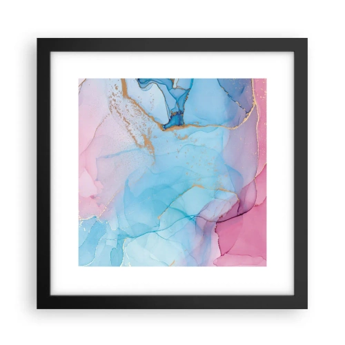 Poster in een zwarte lijst - Ontmoeting en interpenetratie - 30x30 cm