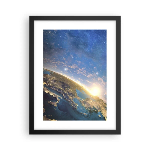 Poster in een zwarte lijst - Laten we eens van een afstand naar onszelf kijken - 30x40 cm