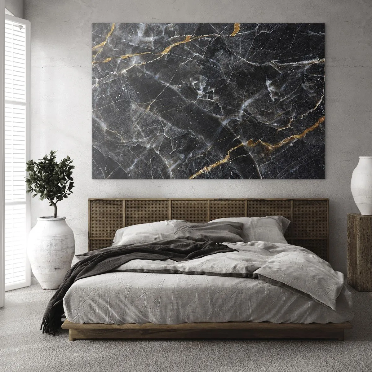 Schilderen op glas - Het innerlijke leven van de steen - 120x80 cm