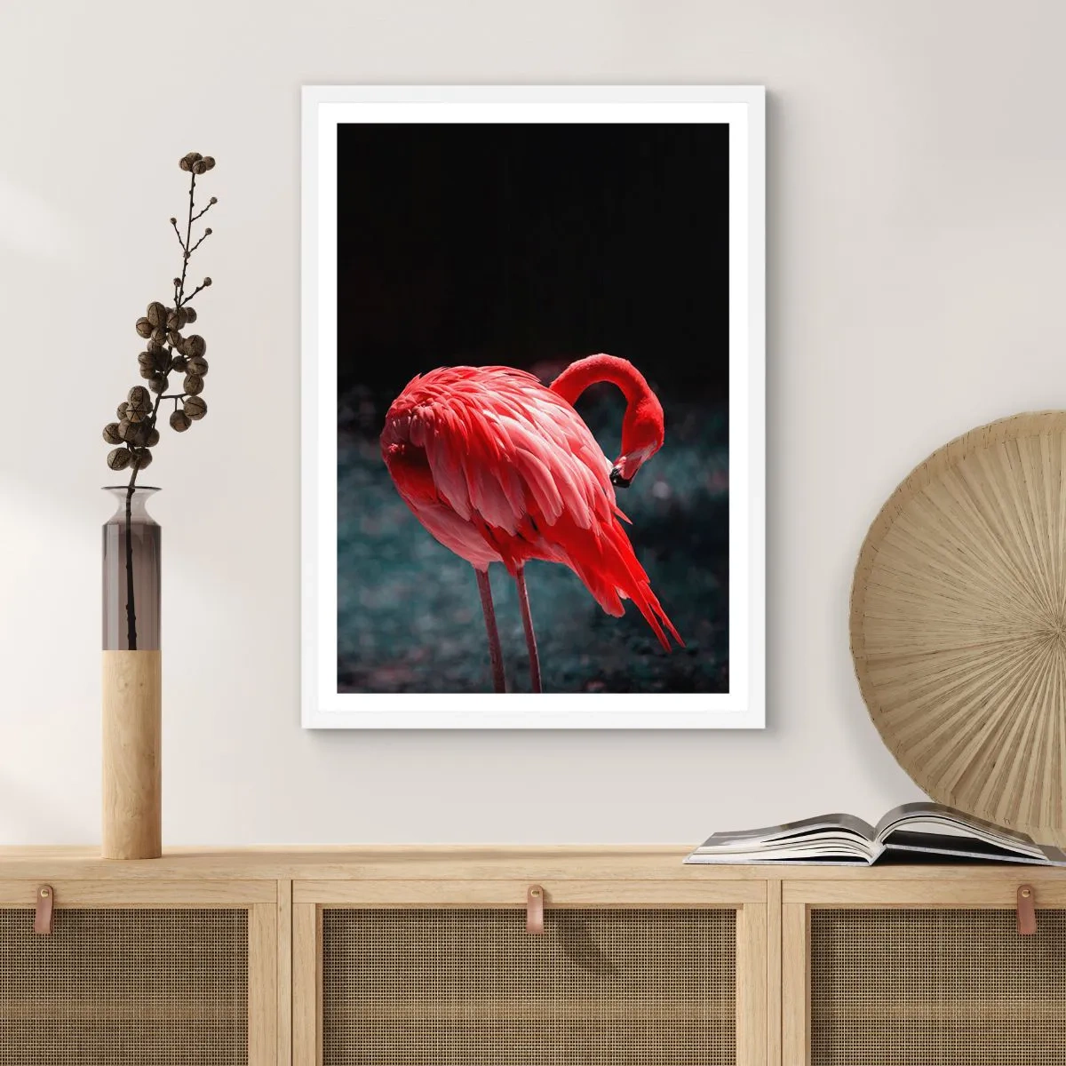 Poster in een witte lijst - Een karmozijnrood gedicht van de natuur - 70x100 cm
