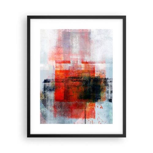 Poster in een zwarte lijst - Een gloeiende compositie  - 40x50 cm
