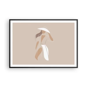 Poster in een zwarte lijst - Mode is leuk - 100x70 cm