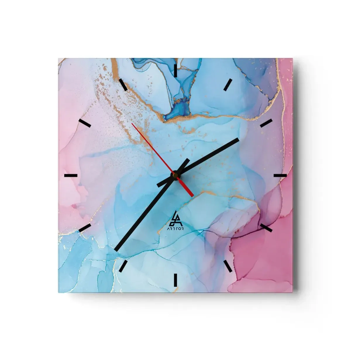 Wandklok - Klok - Ontmoeting en interpenetratie - 30x30 cm