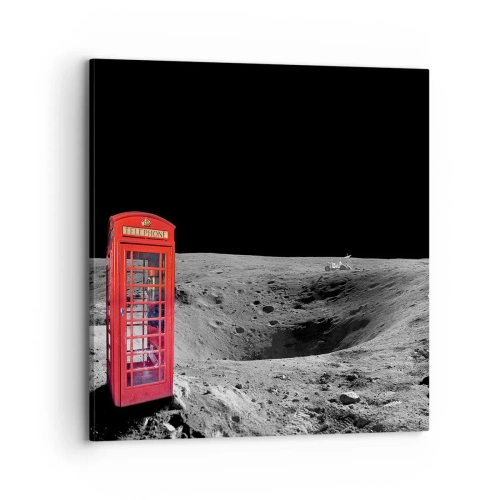 Schilderen op canvas - Een kosmische grap - 70x70 cm