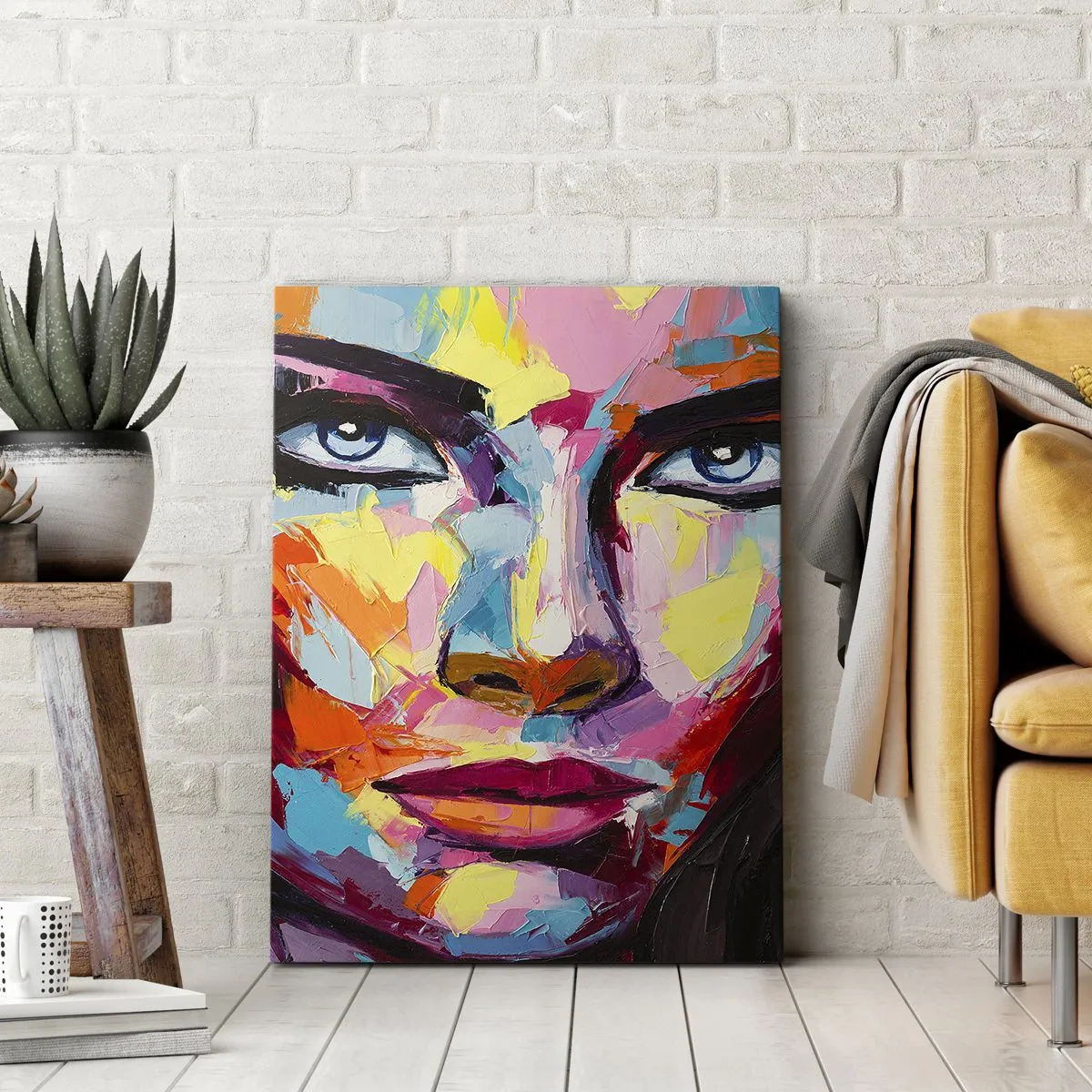 Schilderen op canvas - De ziel is ook kleurrijk - 50x70 cm