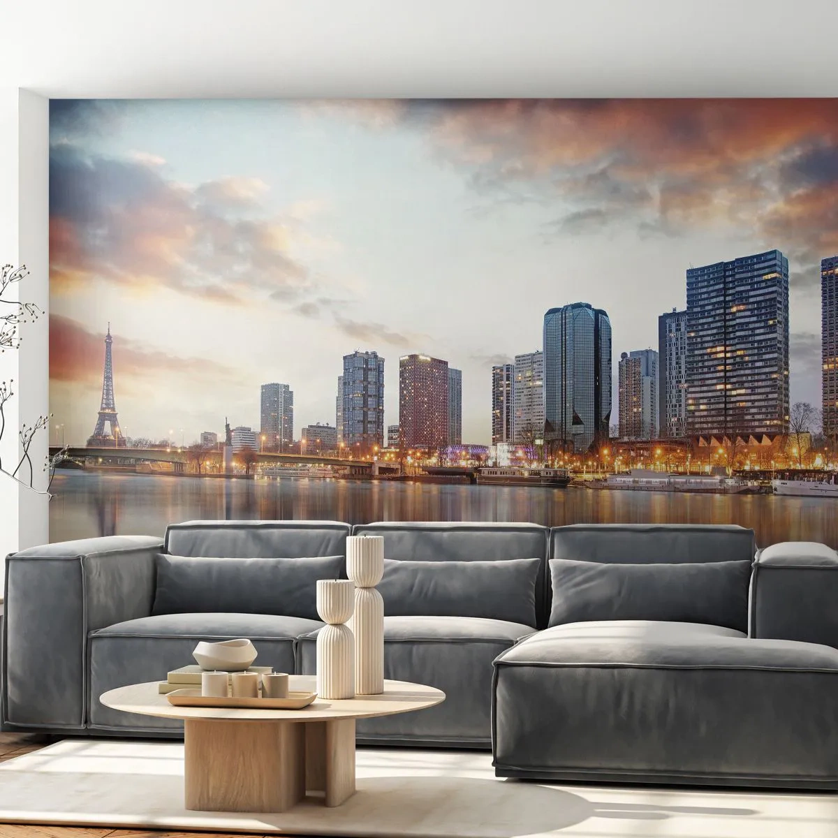 Fotobehang Premium Canvas - De monumentale rust van Parijs - Stad, Parijs, Eiffeltoren - 300x210 cm
