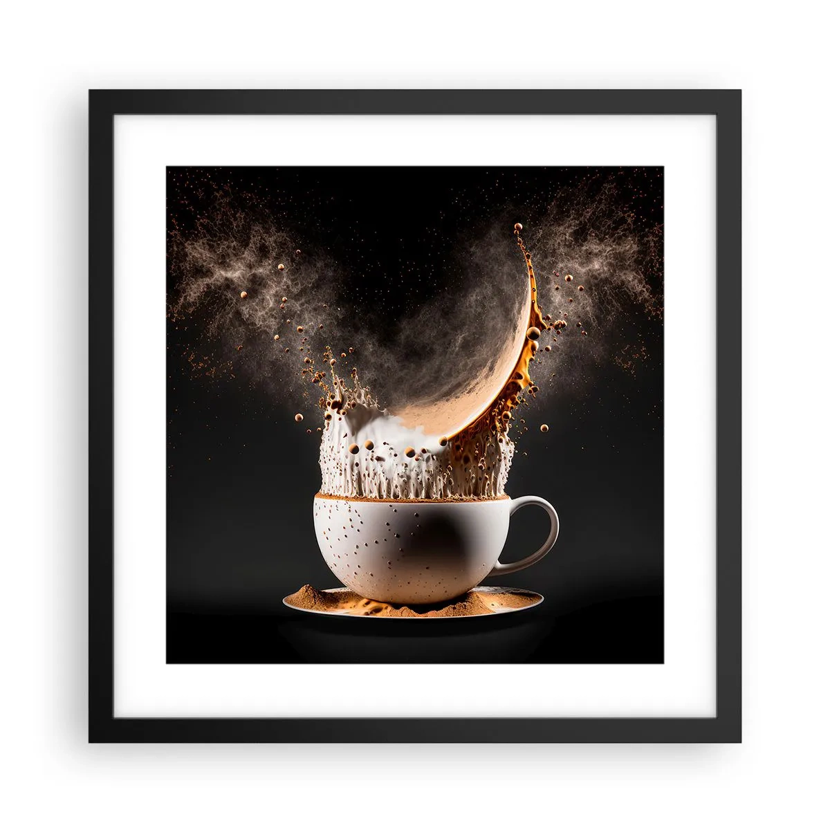 Poster in een zwarte lijst - Een explosie van smaak - 40x40 cm