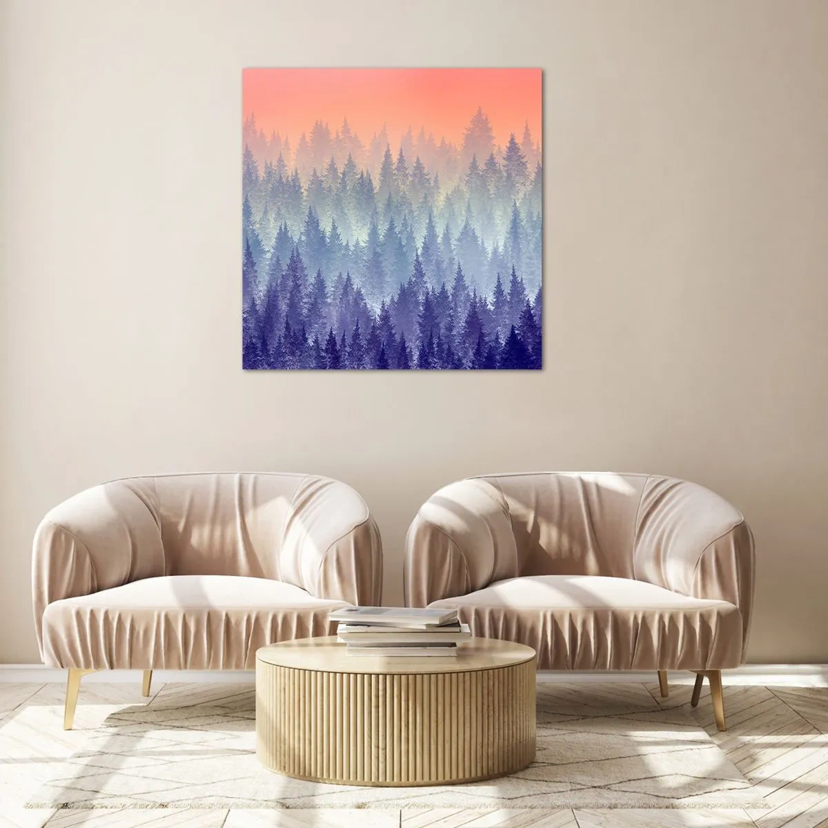 Schilderen op glas - Hoog, hoger, naar de hemel - 40x40 cm