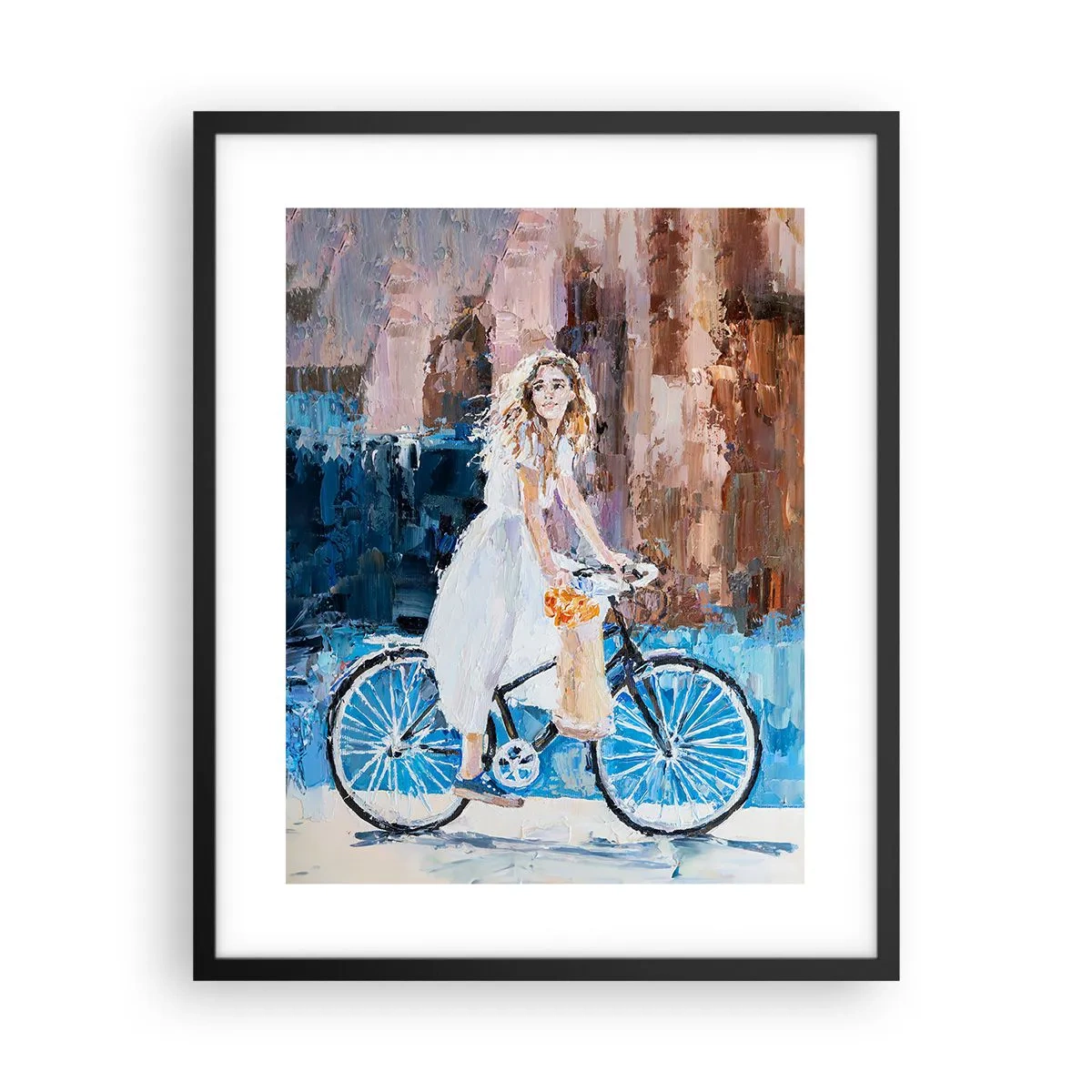 Poster in een zwarte lijst - Vreugde in de ochtend - 40x50 cm