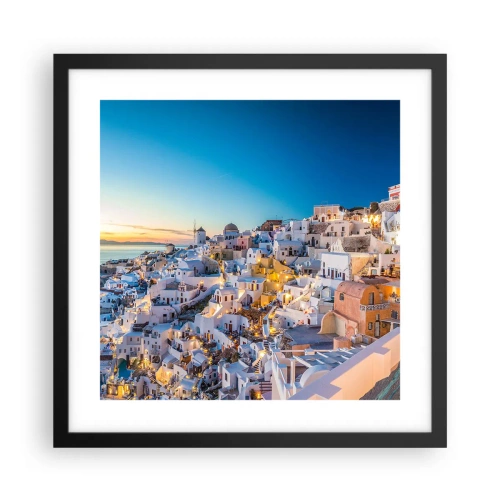Poster in een zwarte lijst - De essentie van Grieksheid - 40x40 cm