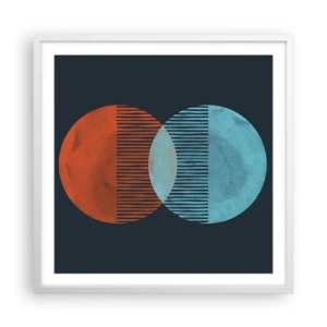 Poster in een witte lijst - Astronomische fantasie - 60x60 cm
