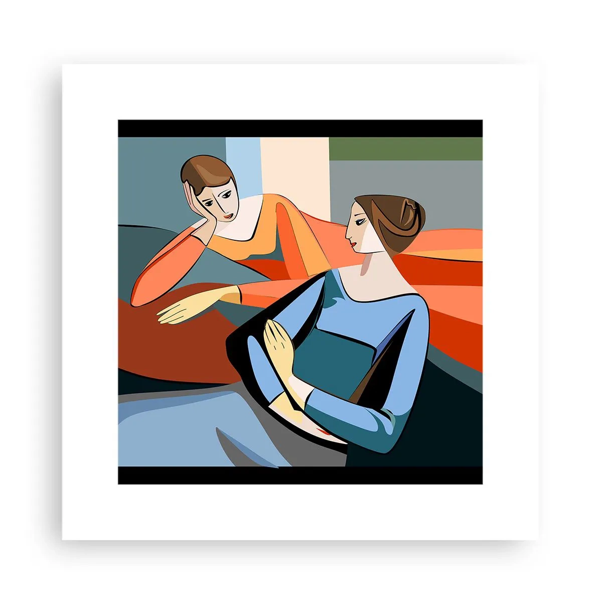 Poster - Een moment van vertrouwen - 30x30 cm