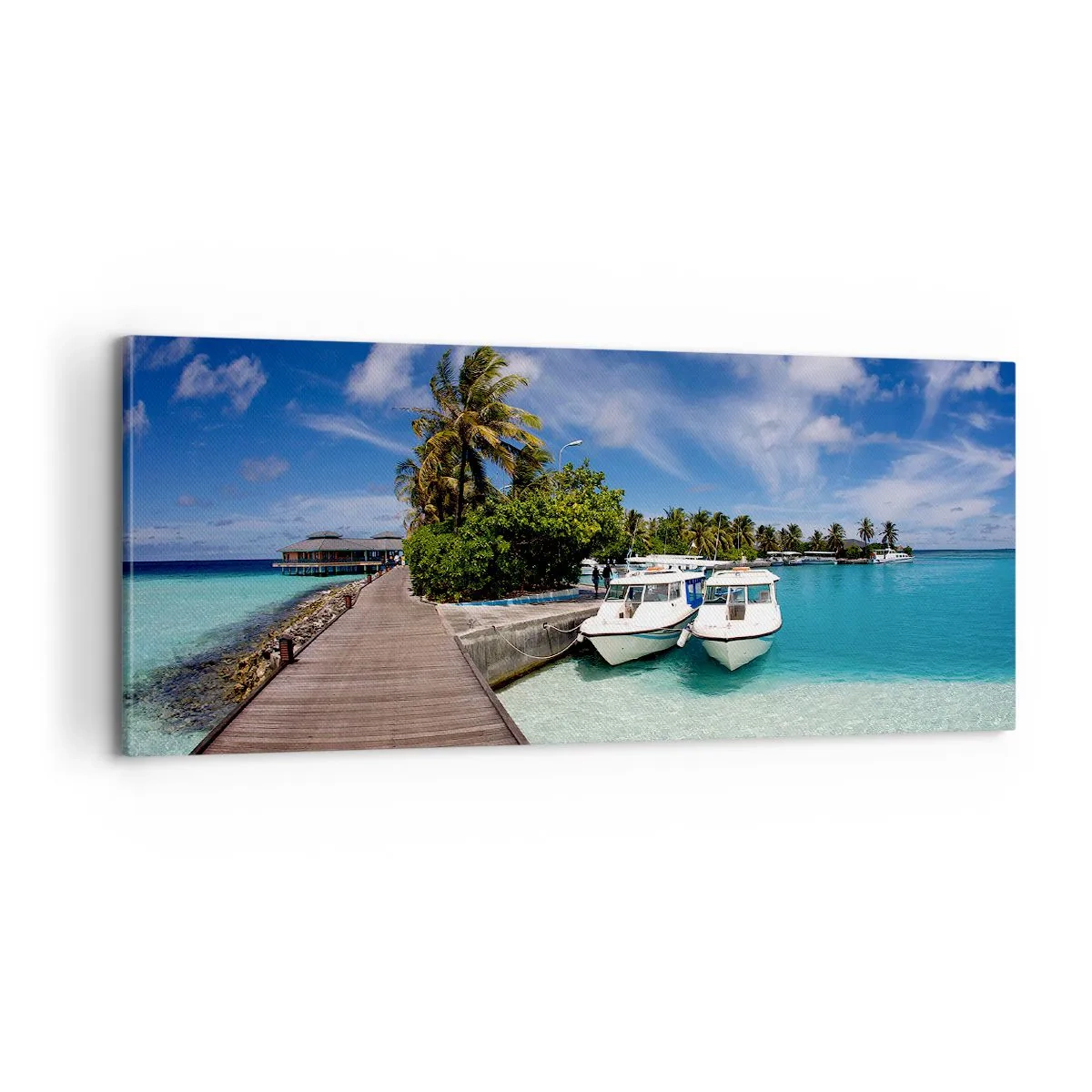 Schilderen op canvas - Toch bestaat het paradijs - 100x40 cm