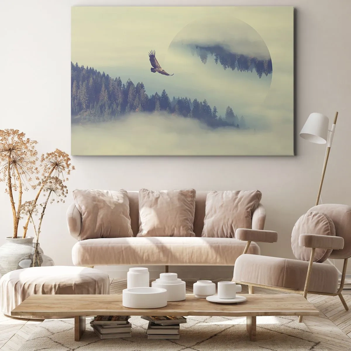 Schilderen op canvas - Ik zag de schaduw van een adelaar - 100x70 cm