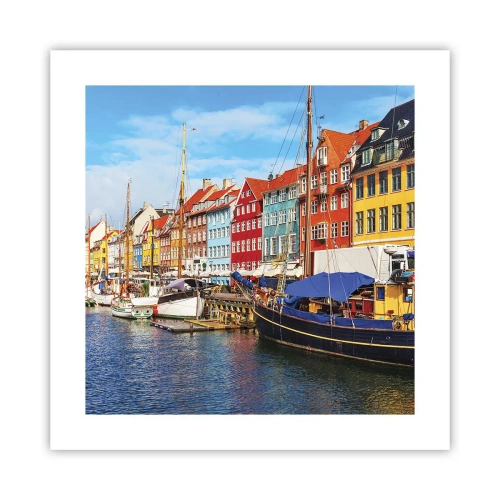 Poster - Vrolijke werf - 40x40 cm