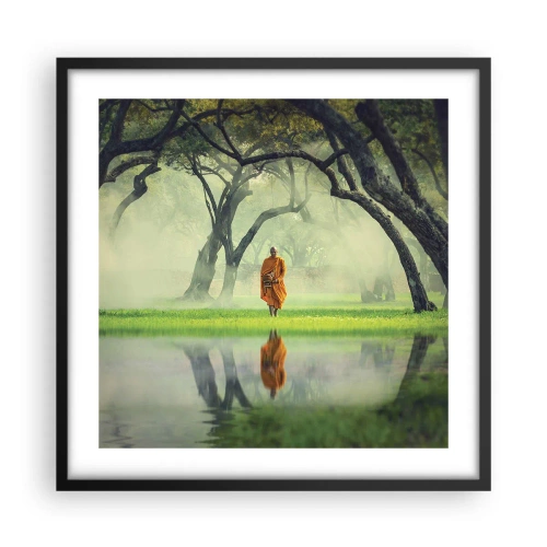 Poster in een zwarte lijst - Op weg naar verlichting - 50x50 cm