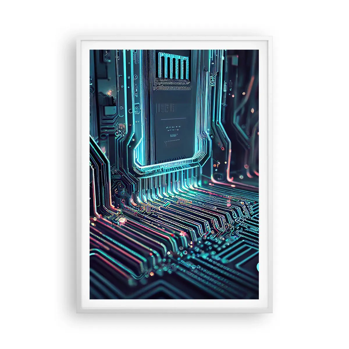 Poster in een witte lijst - Ik ben aan het denken… - 70x100 cm