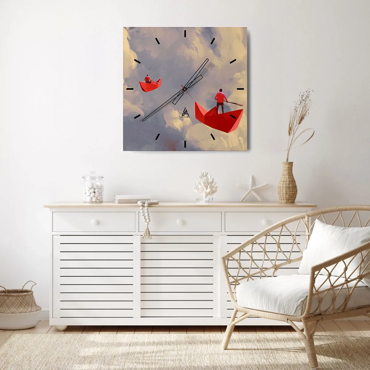 Wandklok - Klok - Dromers expeditie - 40x40 cm