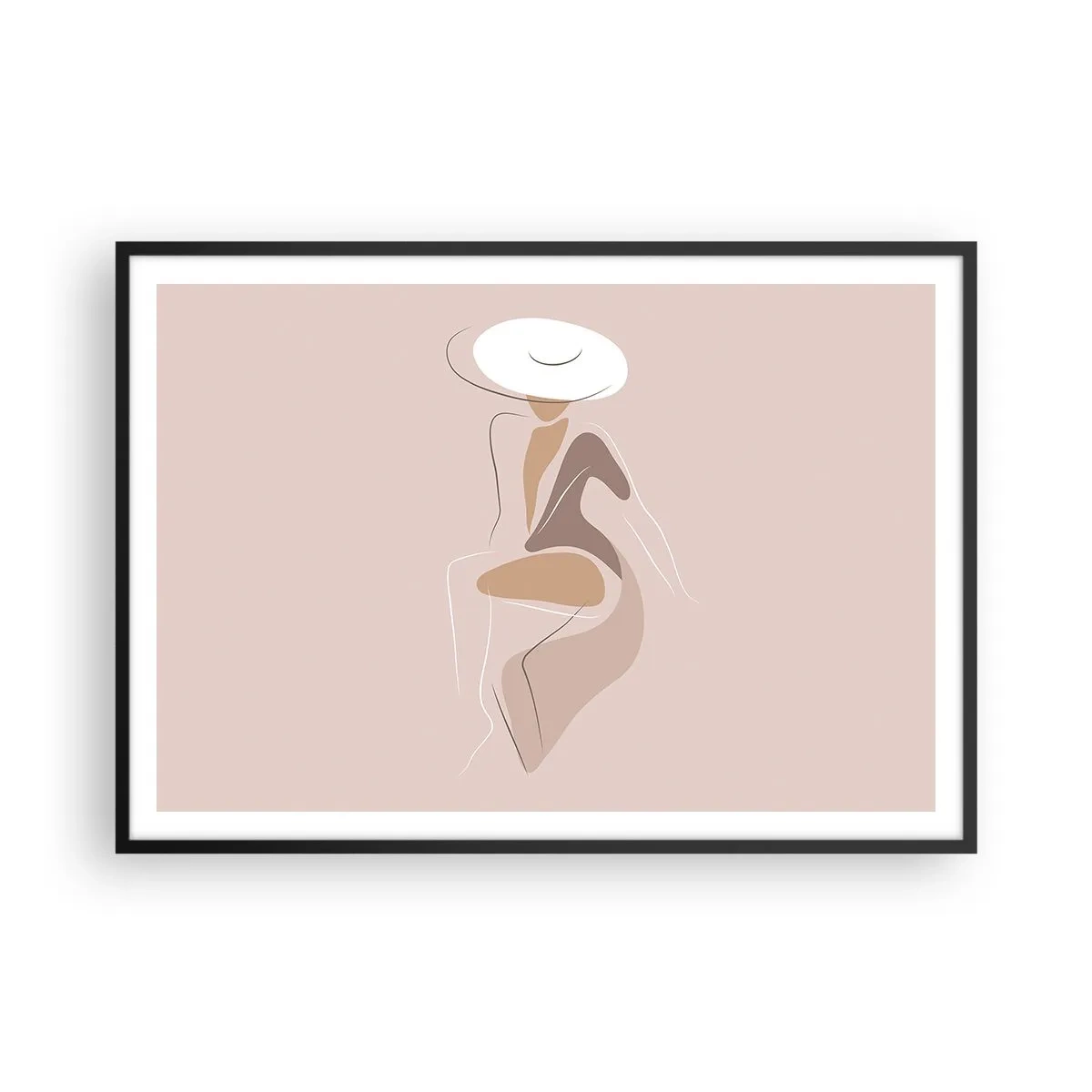 Poster in een zwarte lijst - Een dame zijn - 100x70 cm