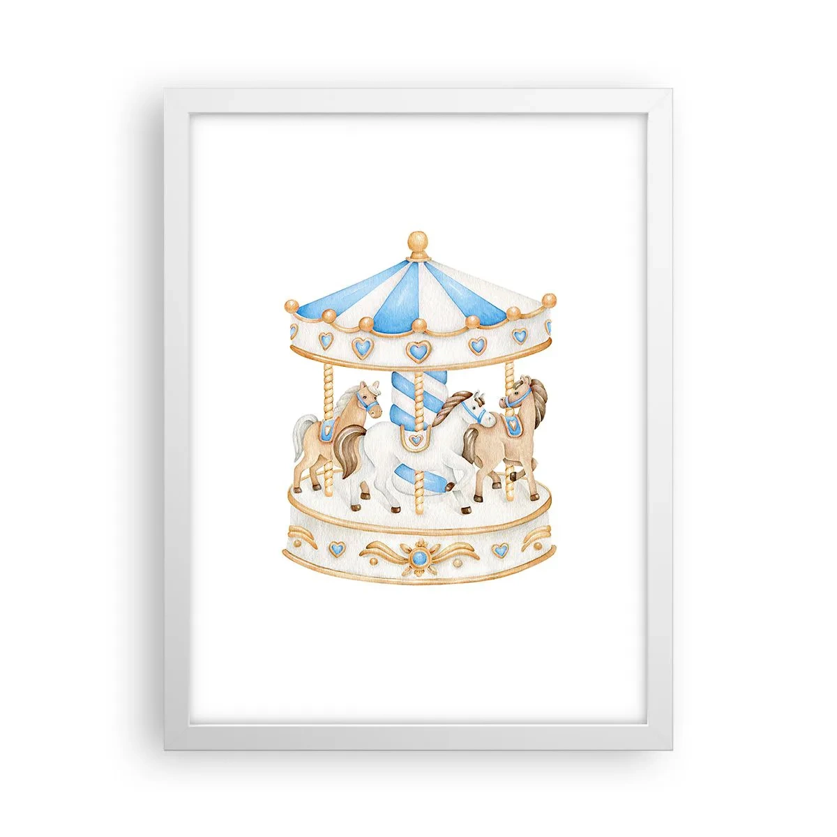 Poster in een witte lijst - Zoete jeugd - 30x40 cm