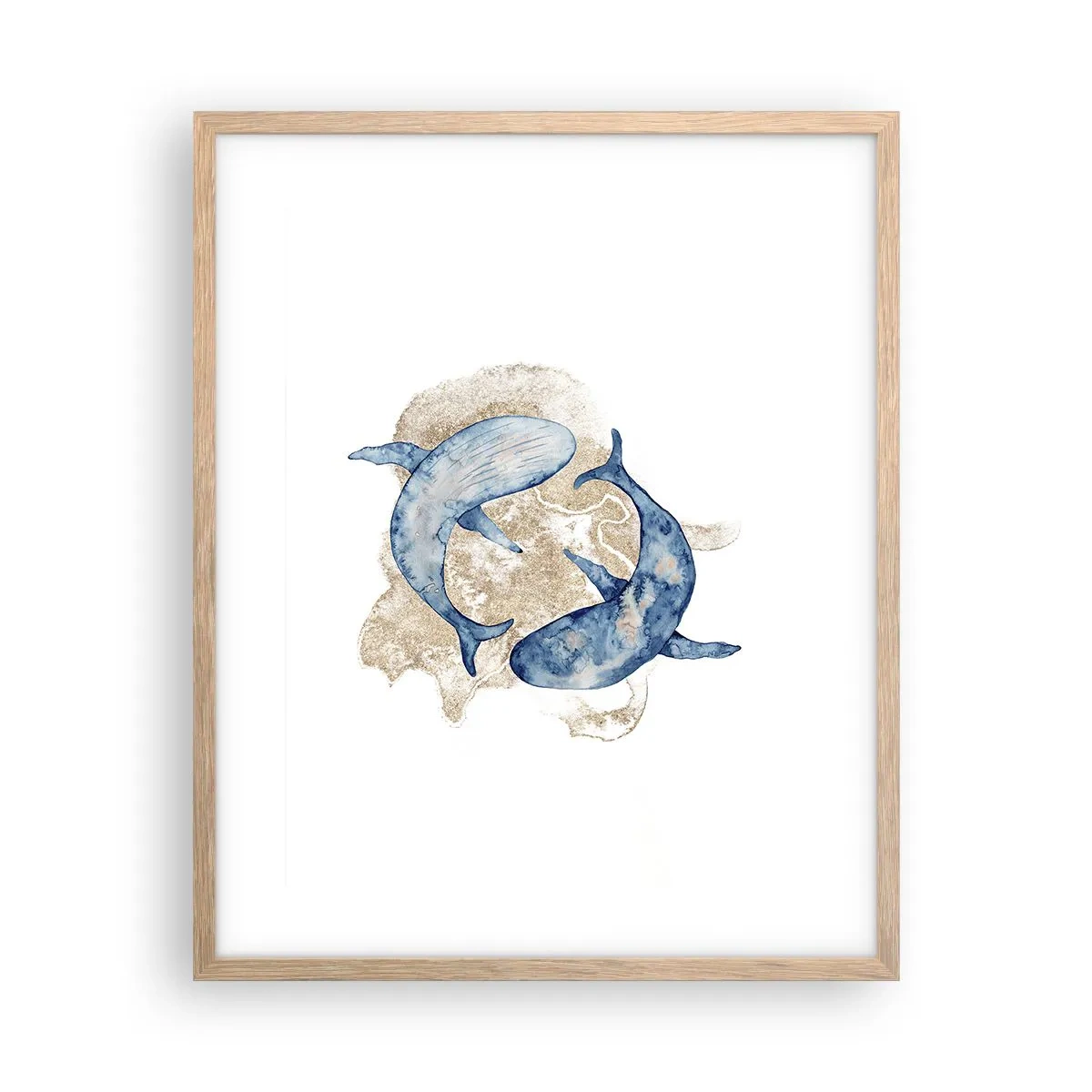 Een poster in een licht eiken lijst - Vriendschap of liefde? - 40x50 cm