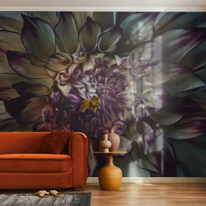 Fotobehang Standard Eco - De hoogtijdagen van de jeugd - Bloemen, Dahlia, Bloeiende bloem - 400x280 cm