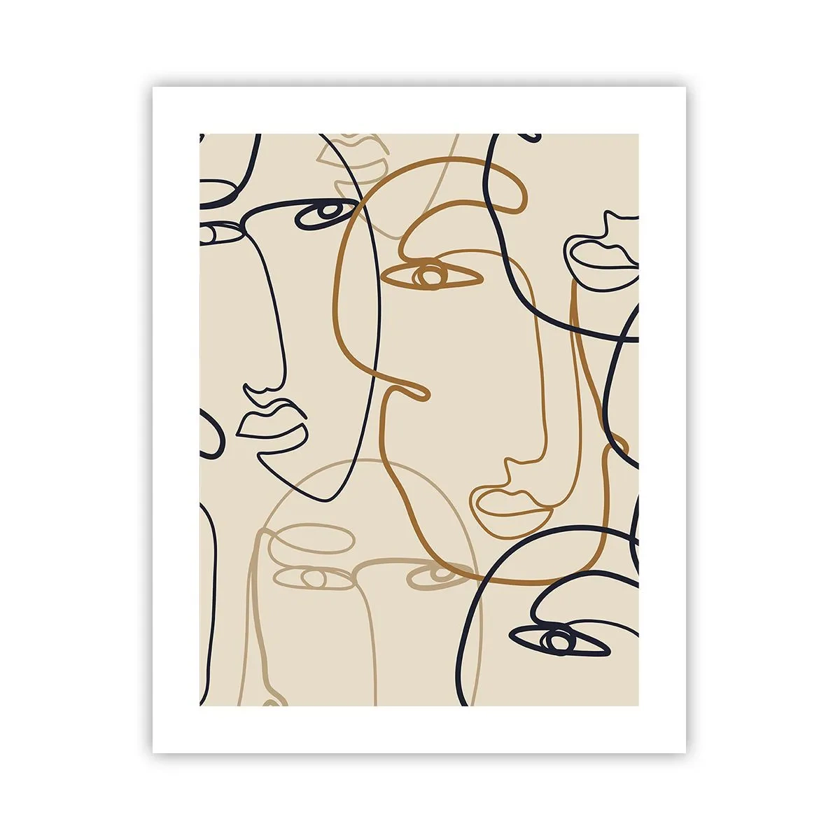 Poster - Het portret is vermenigvuldigd - 40x50 cm