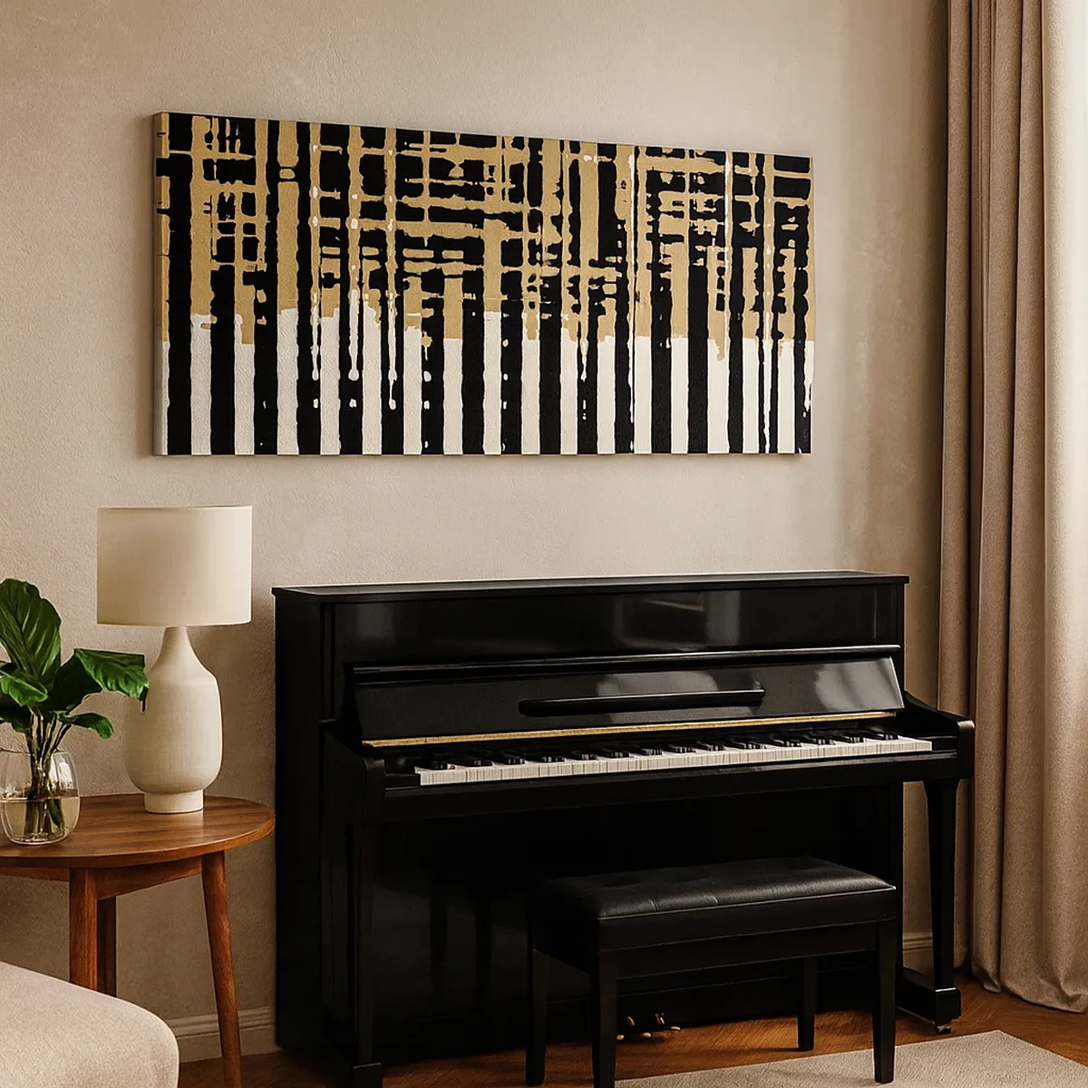 Schilderen op canvas - Architecturale abstractie - 30x30 cm