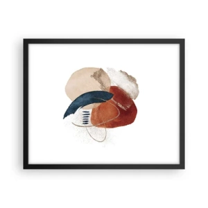 Poster in een zwarte lijst - Ovale compositie - 50x40 cm