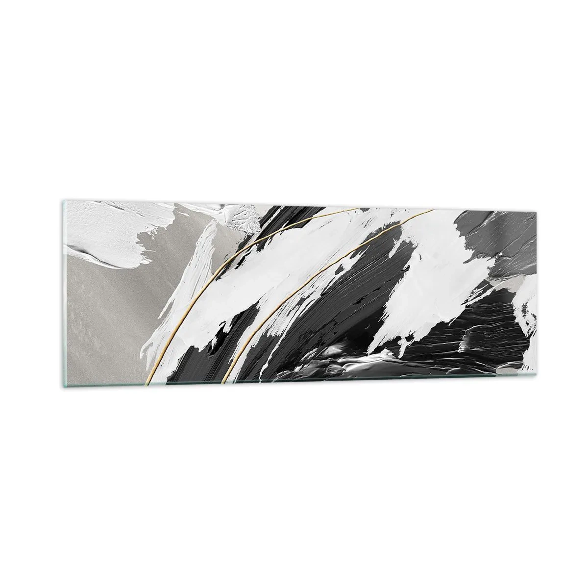 Schilderen op glas - Abstractie op grote schaal - 90x30 cm