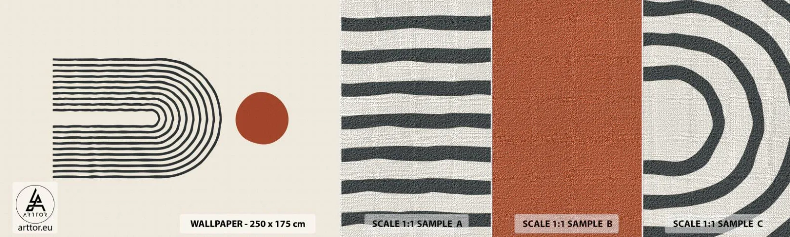 Fotobehang Monster Premium Canvas - Magnetisme van vormen en kleuren - Abstractie, Grafisch, Modern patroon - 100x30 cm