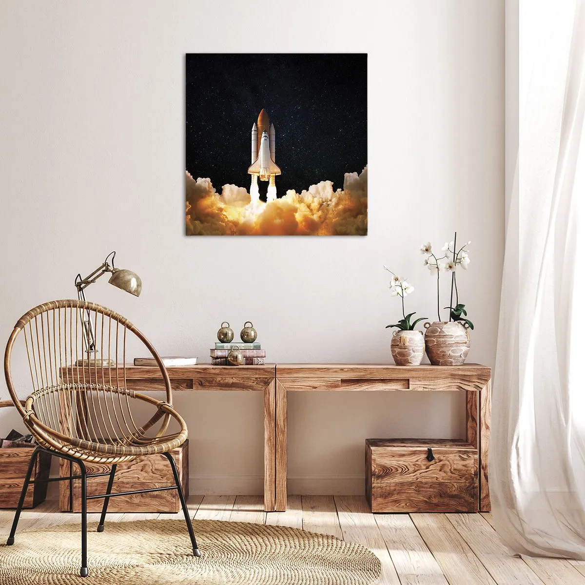 Schilderen op canvas - Advertentie astra! - 50x50 cm