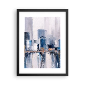 Poster in een zwarte lijst - New Yorkse impressie - 30x40 cm