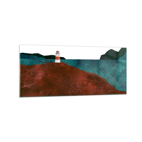 Schilderen op glas - Starend naar de zee - 120x50 cm