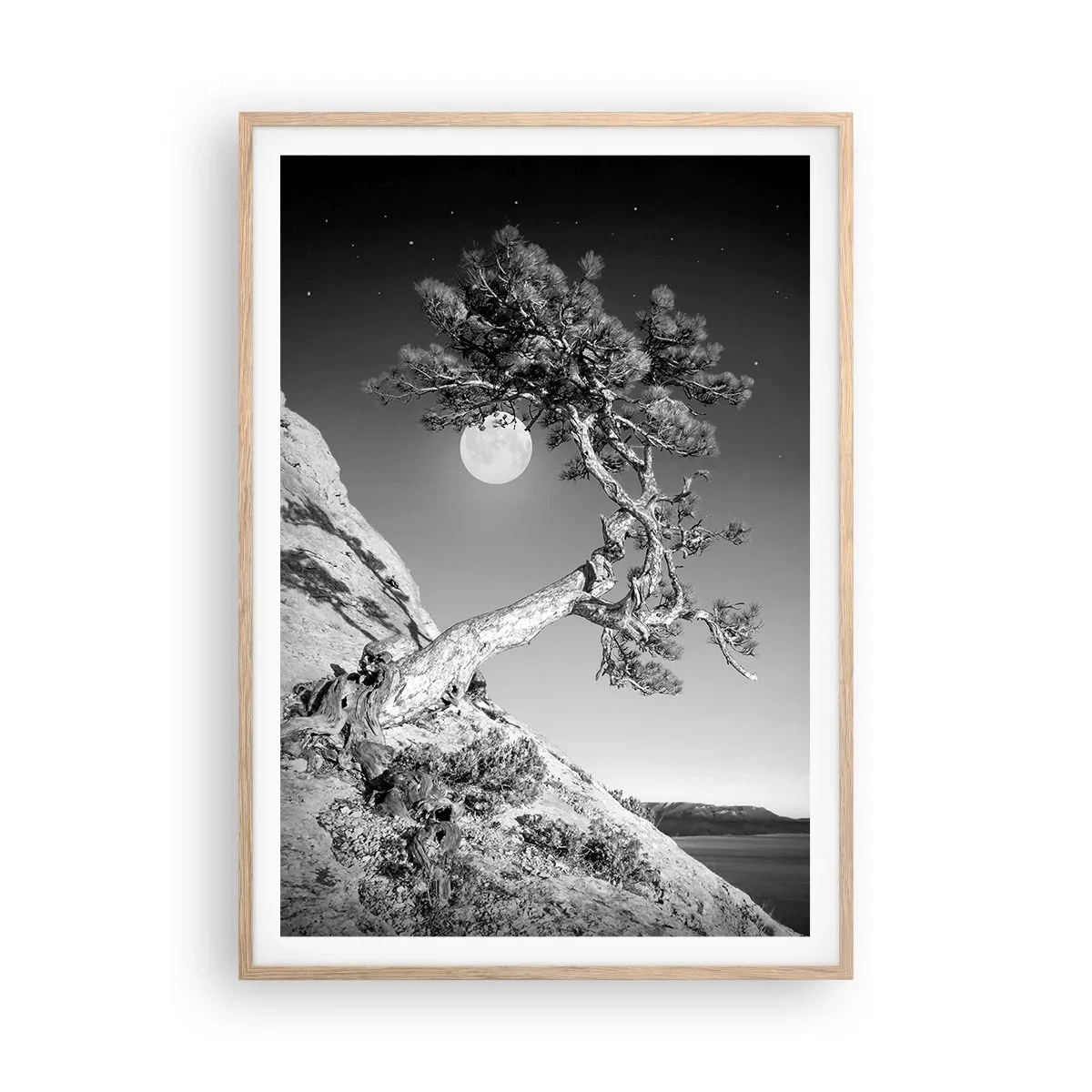 Een poster in een licht eiken lijst - Een zegevierende jager - 70x100 cm