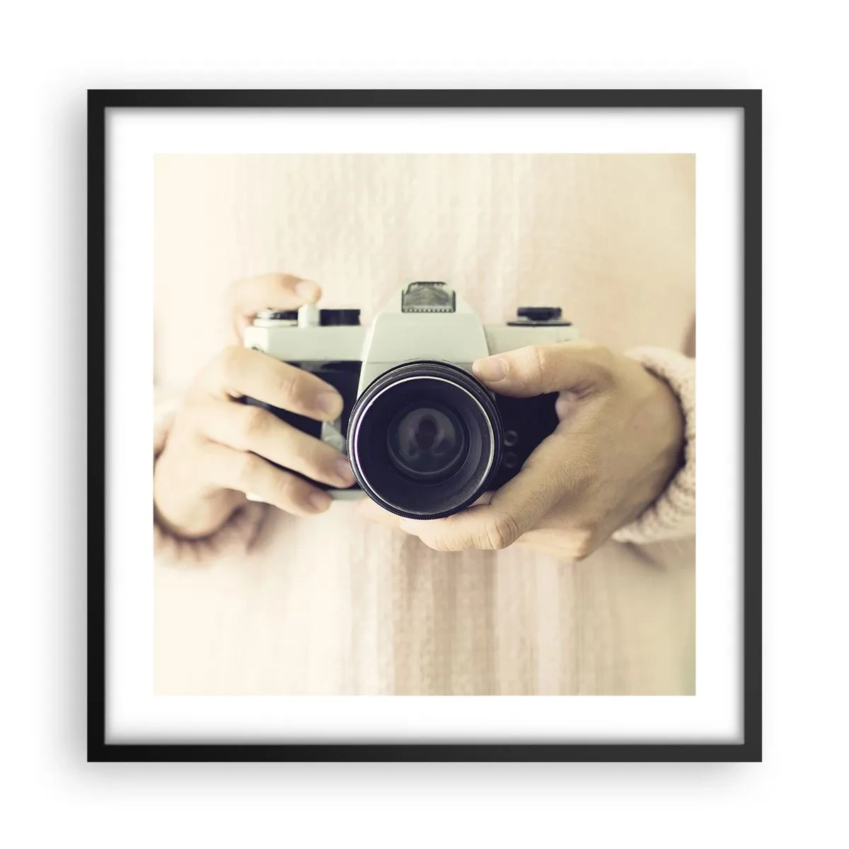 Poster in een zwarte lijst - Om meer te zien... - 50x50 cm