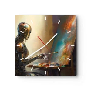 Wandklok - Klok - De kunst van de toekomst - 30x30 cm
