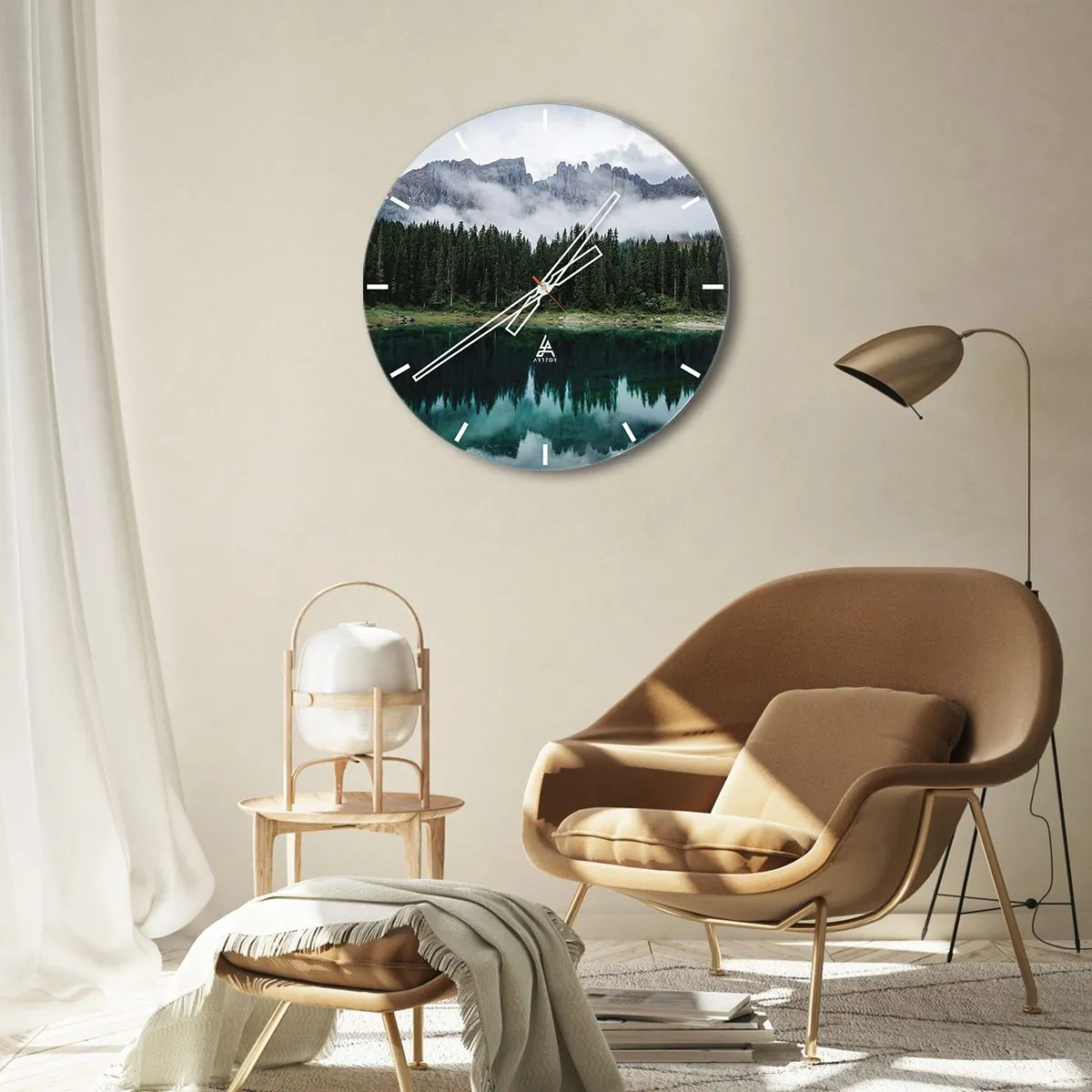 Wandklok - Klok - Stil, stil, laten we het drinkwater niet wakker maken... - 40x40 cm